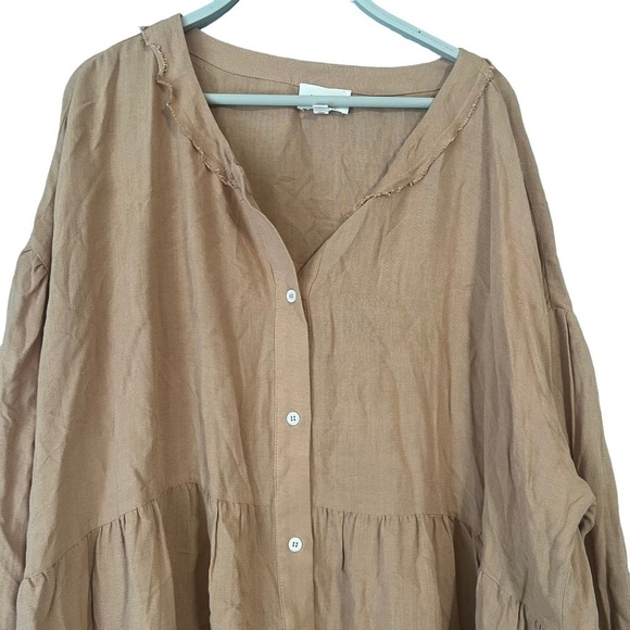 Heyson tiered button down blouse 3xl - Picture 5 of 8